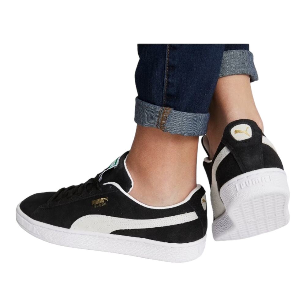 Puma Suede Classic Xxi Sneakers Mens 12, Womens 13.5 Shoes Black & White Box New - Picture 5 of 14